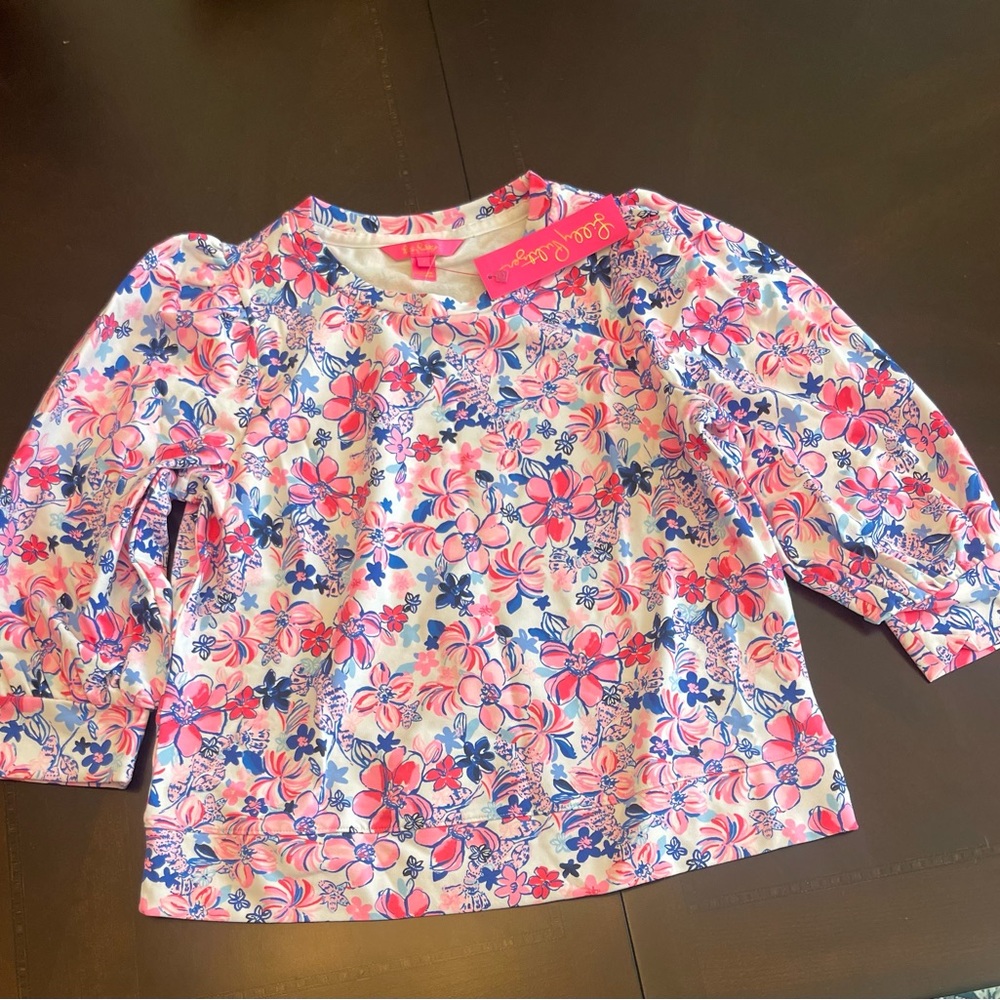 Lilly Pulitzer Corden Sweatshirt Resort White Party Like A Lobstar NWT
